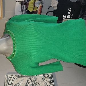 Gorgeous Green Gem Sweater